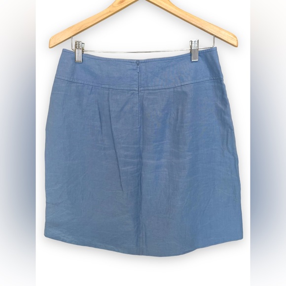 Banana Republic Pleated Chambray Skirt | 2 | - Picture 4 of 5